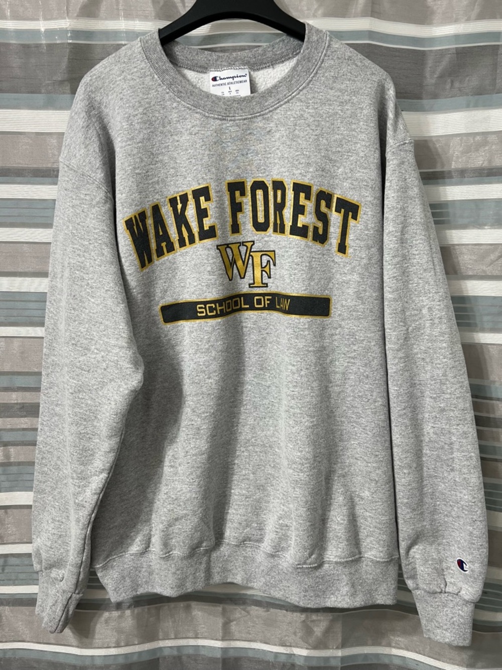 Champion Grey Wake Forest School of Law Crewneck Sweatshirt